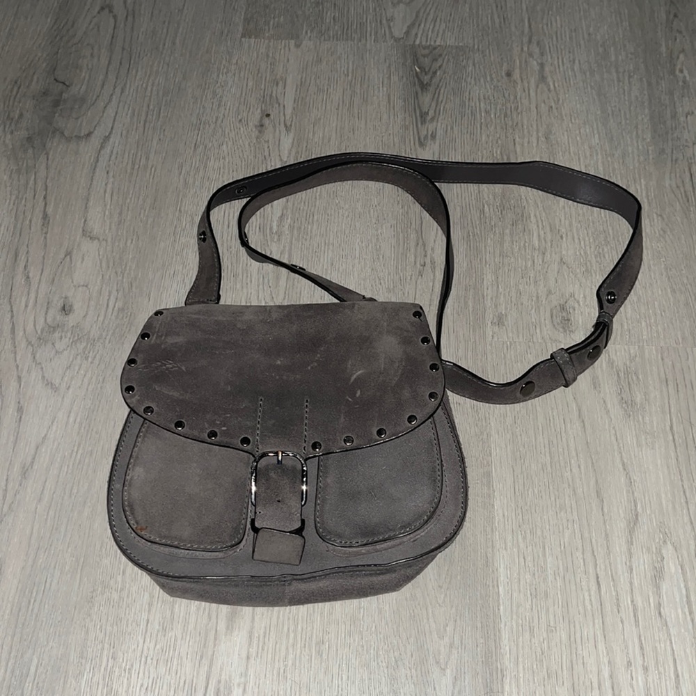 Rebecca Minkoff suede gray purse